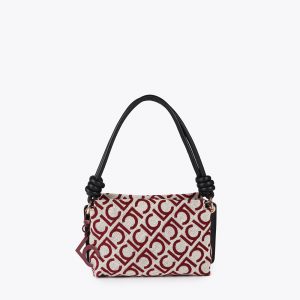 LOLA CASADEMUNT LF2504034 Shopper tejido jaquard lc flocado CRUDO-ROJO