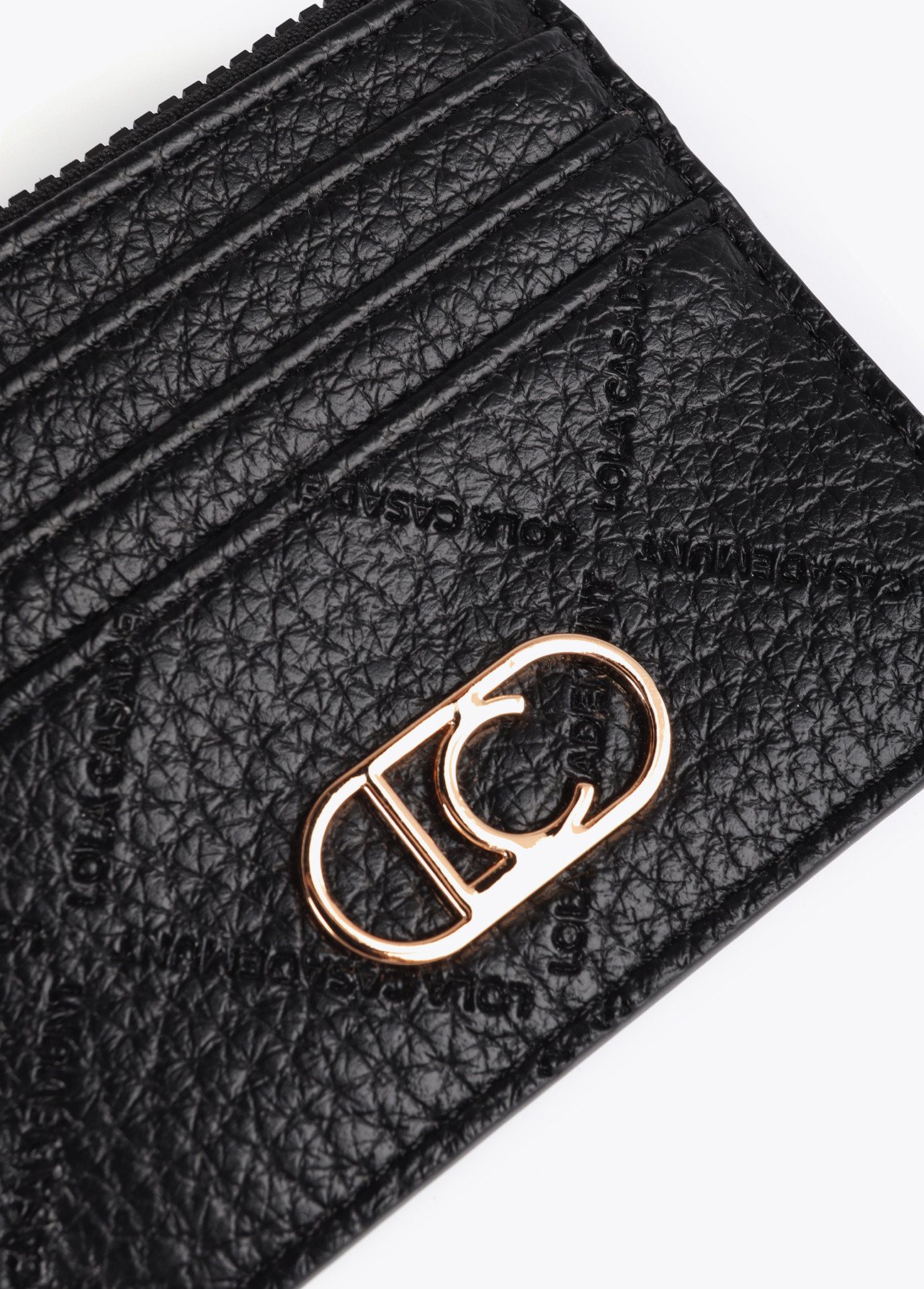 LOLA CASADEMUNT LF2512002 Tarjetero monograma rombos NEGRO - Imagen 2