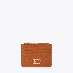 LOLA CASADEMUNT LF2512002 Tarjetero monograma rombos MARRON