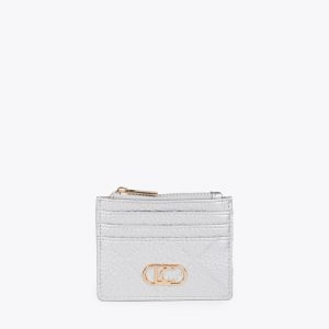 LOLA CASADEMUNT LF2512002 Tarjetero monograma rombos PLATEADO