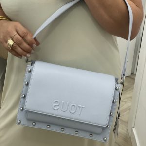 TOUS 2002375233 BANDOLERA M. AUDREE STUDS AZUL GRISACEO