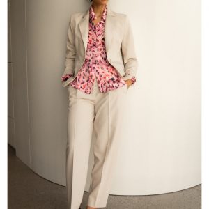 LOLA CASADEMUNT LF2502008 Americana detalle bolsillo bordado PIEDRA