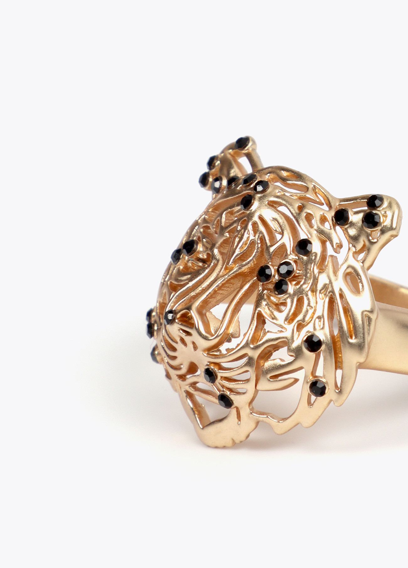 LOLA CASADEMUNT LF2503047 Anillo cabeza Tigre DORADO - Imagen 4