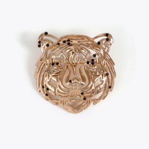 LOLA CASADEMUNT LF2503063 Broche cabeza Tigre DORADO