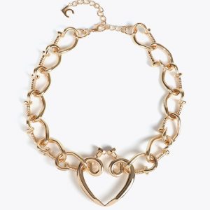 LOLA CASADEMUNT LF2503059 Collar corto Corazon DORADO