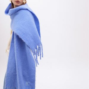LOLA CASADEMUNT LF2507009 Budanda lisa flecos gruesos AZUL