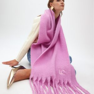 LOLA CASADEMUNT LF2507009 Budanda lisa flecos gruesos ROSA