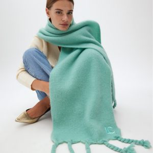 LOLA CASADEMUNT LF2507009 Budanda lisa flecos gruesos VERDE