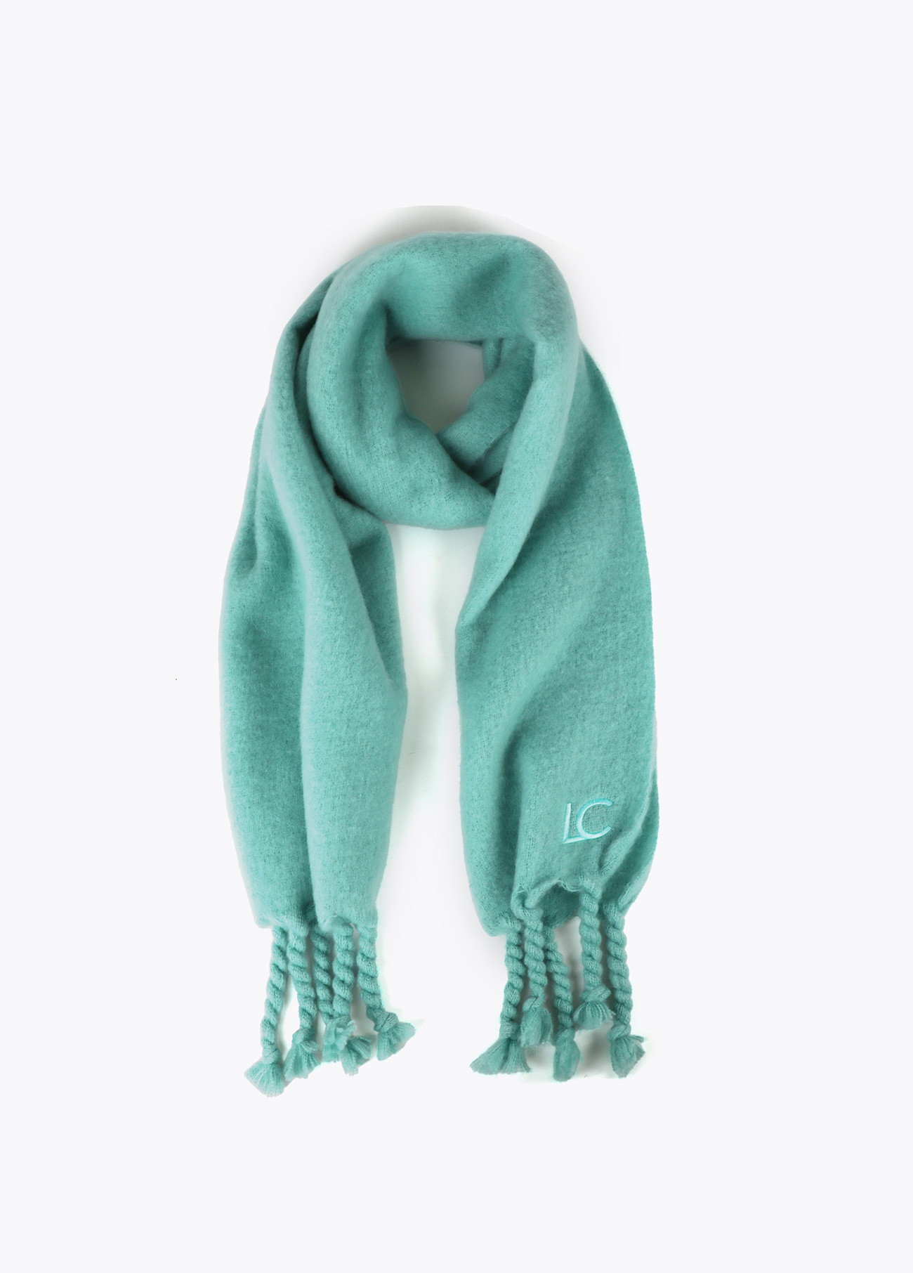 LOLA CASADEMUNT LF2507009 Budanda lisa flecos gruesos VERDE - Imagen 2