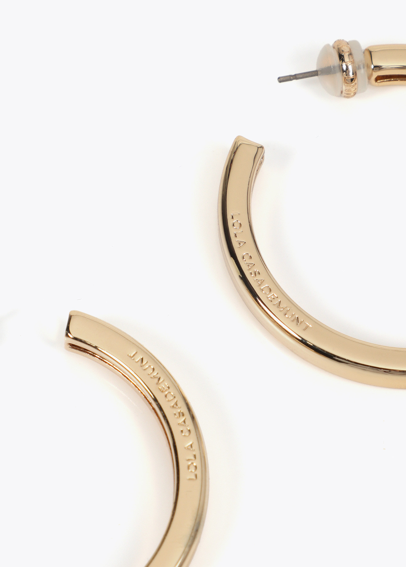 LOLA CASADEMUNT LF2503017 Pendientes Aro pequeño DORADO - Imagen 4