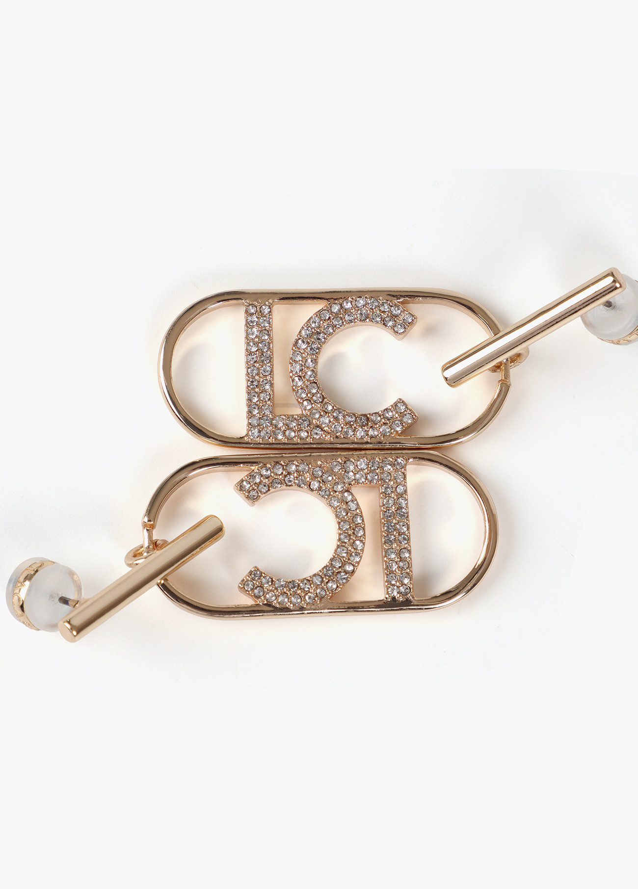 LOLA CASADEMUNT LF2503003 Pendientes LOGO ovalado joya DORADO - Imagen 3