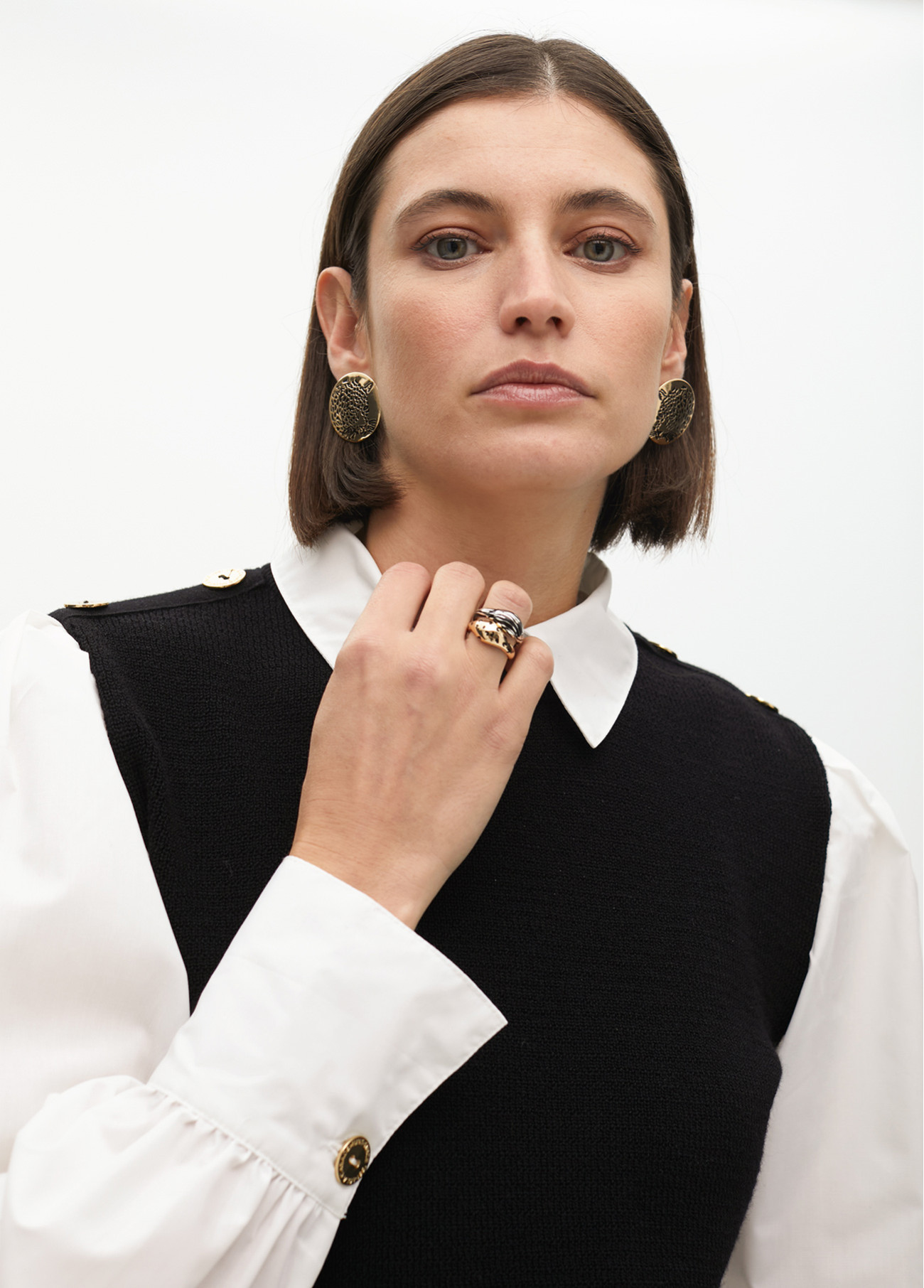 LOLA CASADEMUNT LF2511016 Jersey combinado manga popel NEGRO-BLANCO - Imagen 3