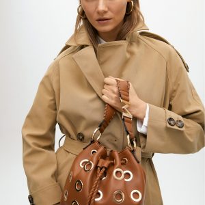 LOLA CASADEMUNT MF2504002 Bolso Judas con Ojales Metalizados Circulares