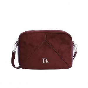 DON ALGODON 0RI7802055 Bandolera de mujer Norena con cremallera Burdeos