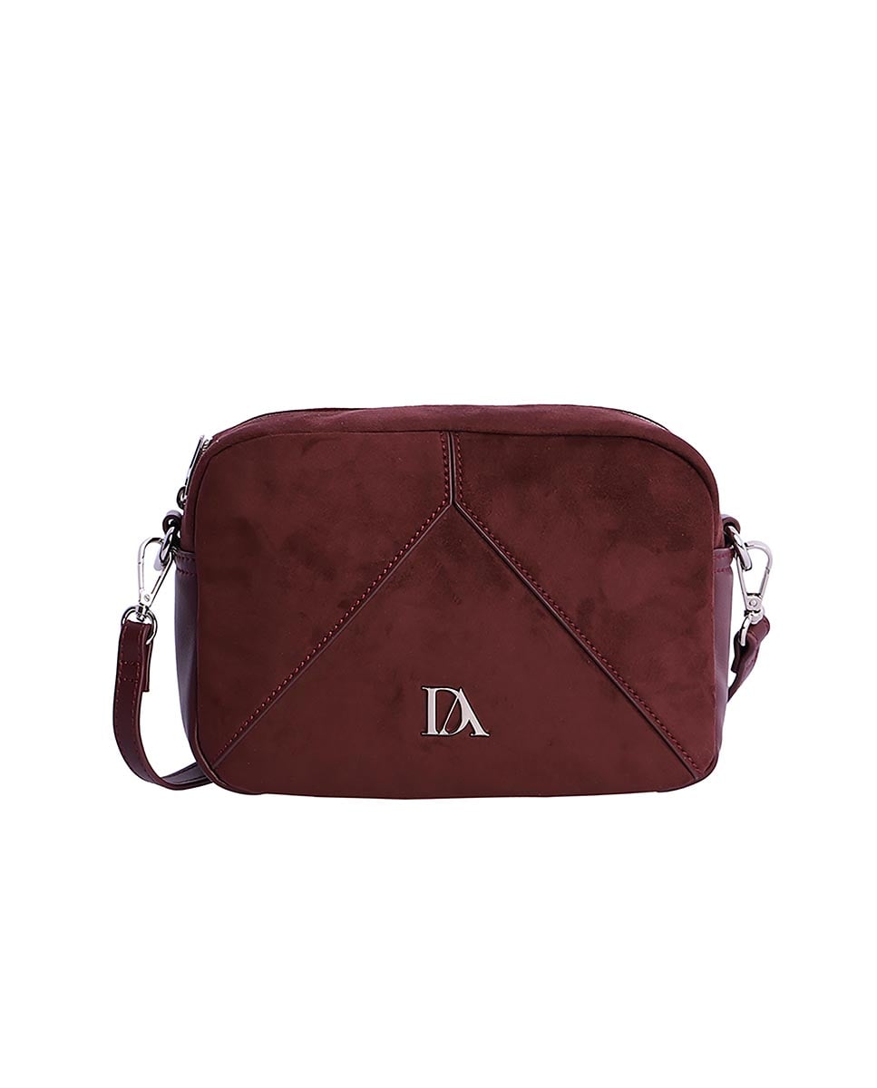 DON ALGODON 0RI7802055 Bandolera de mujer Norena con cremallera Burdeos