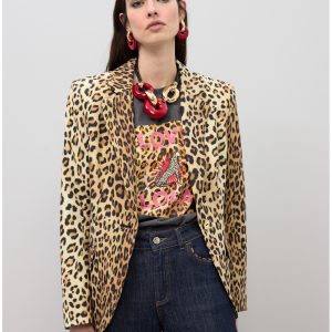 LOLA CASADEMUNT LS2602033 Americana entallada animal print