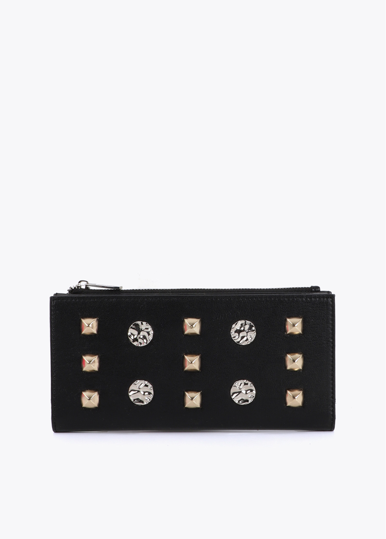 LOLA CASADEMUNT LS2612015 Cartera con tachas oro y plata NEGRO
