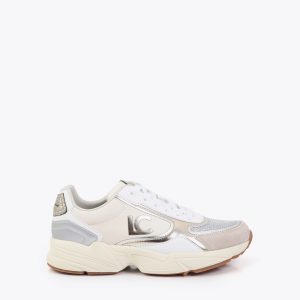 LOLA CASADEMUNT LS2605032 Deportiva con suela tipo running con detalles en piel CRUDO-METAL