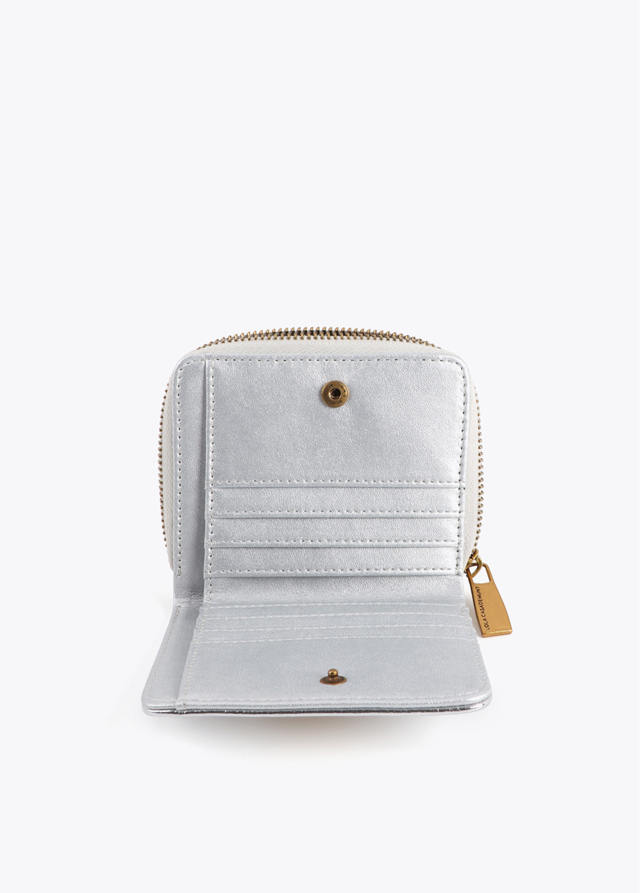 LOLA CASADEMUNT LS2612012 Monedero metaliozado PLATEADO - Imagen 3