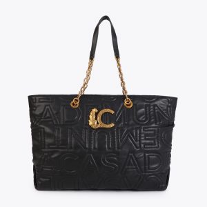LOLA CASADEMUNT LS2604101 Shopper pespunte logo NEGRO
