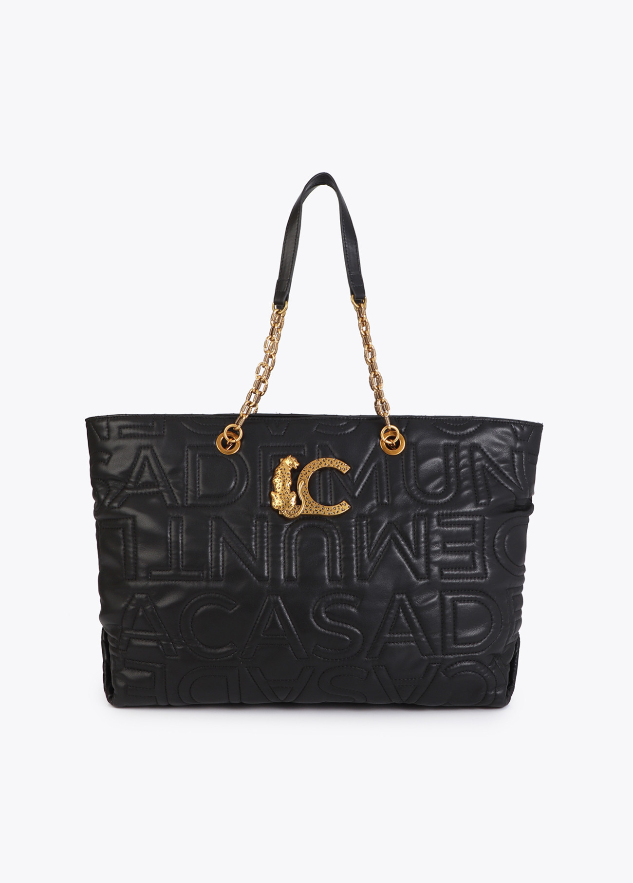 LOLA CASADEMUNT LS2604101 Shopper pespunte logo NEGRO