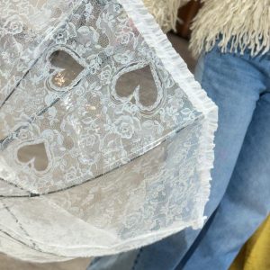 Paraguas burbuja encaje Blanco