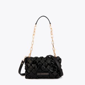 LOLA CASADEMUNT LS2604078 Bandolera material efecto nudos NEGRO