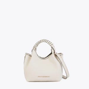 LOLA CASADEMUNT LS2604022 Bandolera pequeña asa trenzada detalles metálicos CRUDO