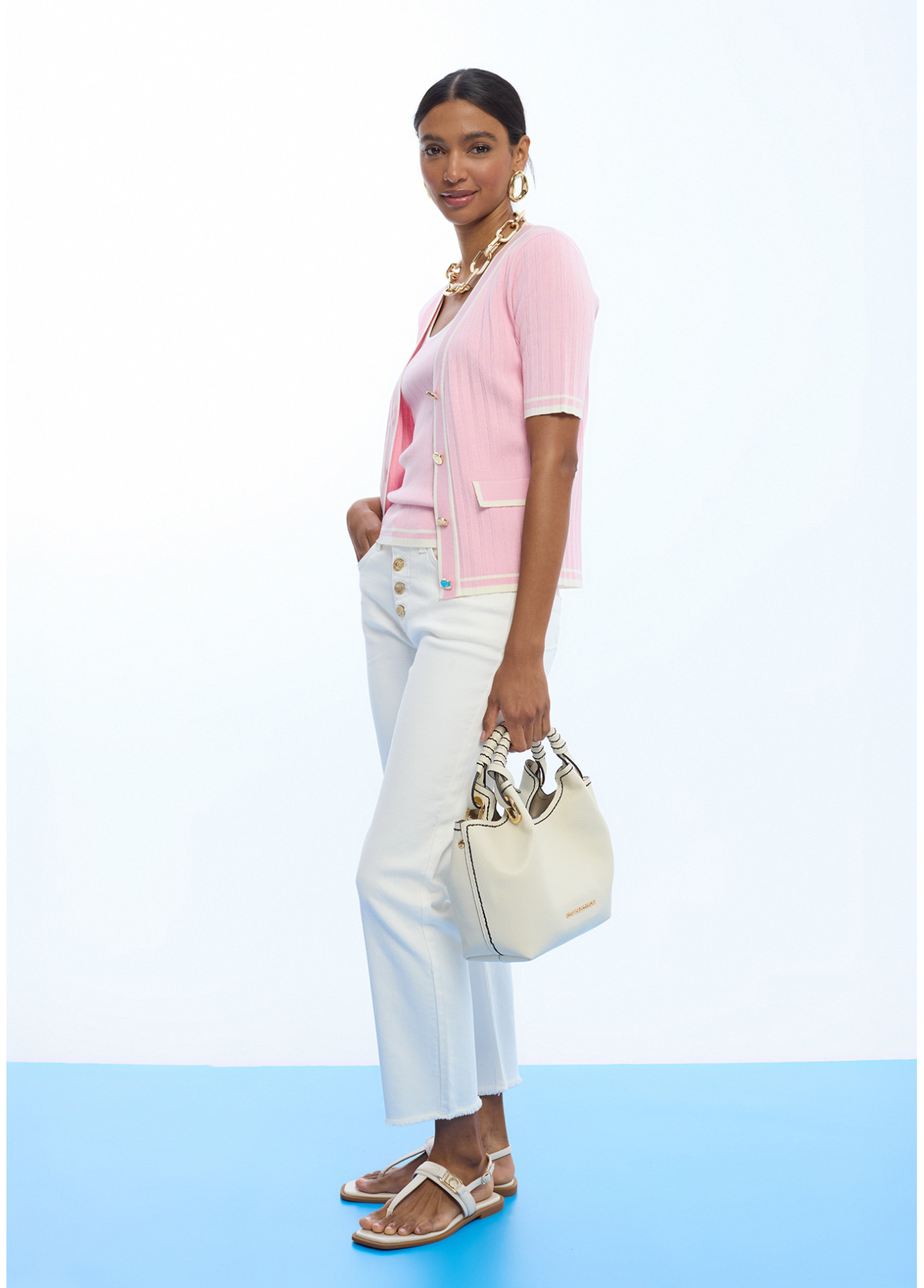 LOLA CASADEMUNT LS2604022 Bandolera pequeña asa trenzada detalles metálicos CRUDO - Imagen 3