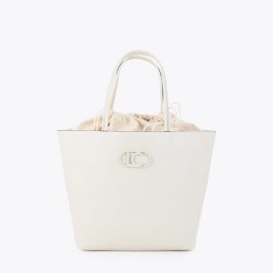 LOLA CASADEMUNT LS2604030 Shopper desestructurado pespuntes monograma CRUDO