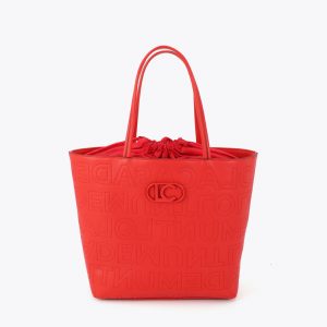 LOLA CASADEMUNT LS2604030 Shopper desestructurado pespuntes monograma CORAL