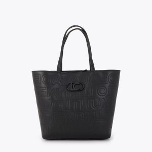 LOLA CASADEMUNT LS2604030 Shopper desestructurado pespuntes monograma NEGRO