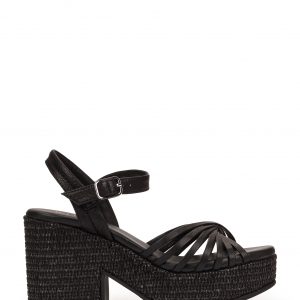 The Weekend 16445 ATENEA NEGRO HMA.VL4 PLT.RAFIA FORR.PLAT RAFIA IBIZANEGR