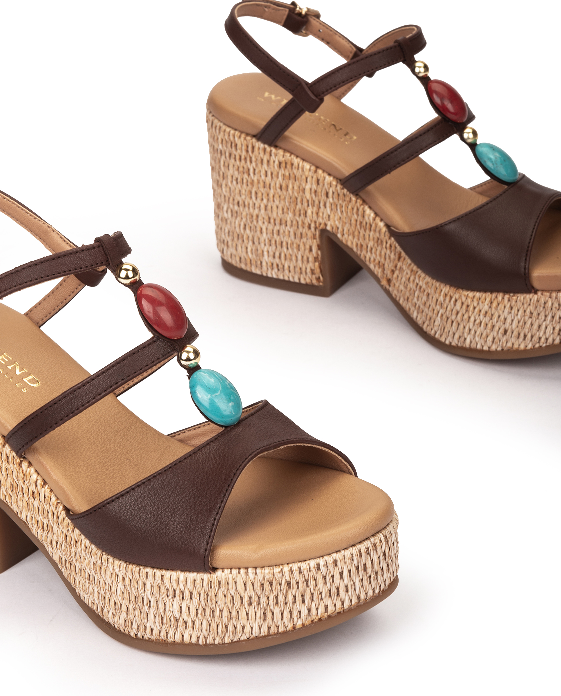 The Weekend 16450 ATENEA CAPUCCINO HMA.VL4 PLT.RAFIA 16450 - FORR.PLAT RAFIA IBIZACAME - Imagen 2