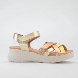 PITILLOS 11290 SANDALIA CUÑA METALIZADA TUBULAR PLANTA ACOLCHADA