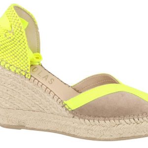 Fabiolas D270800 Sandalia con cuña Vitelo Amarillo