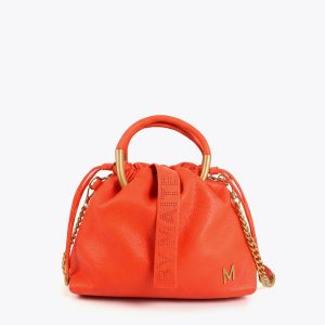 LOLA CASADEMUNT MS2604018 Bolsito efecto piel asa redonda metal ROJO