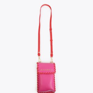 LOLA CASADEMUNT LS2612024 Bolsito movil acabados contraste ROSA-ROJO