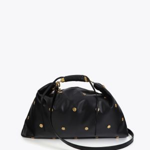 LOLA CASADEMUNT MS2604007 Bandolera tachas con textura NEGRO