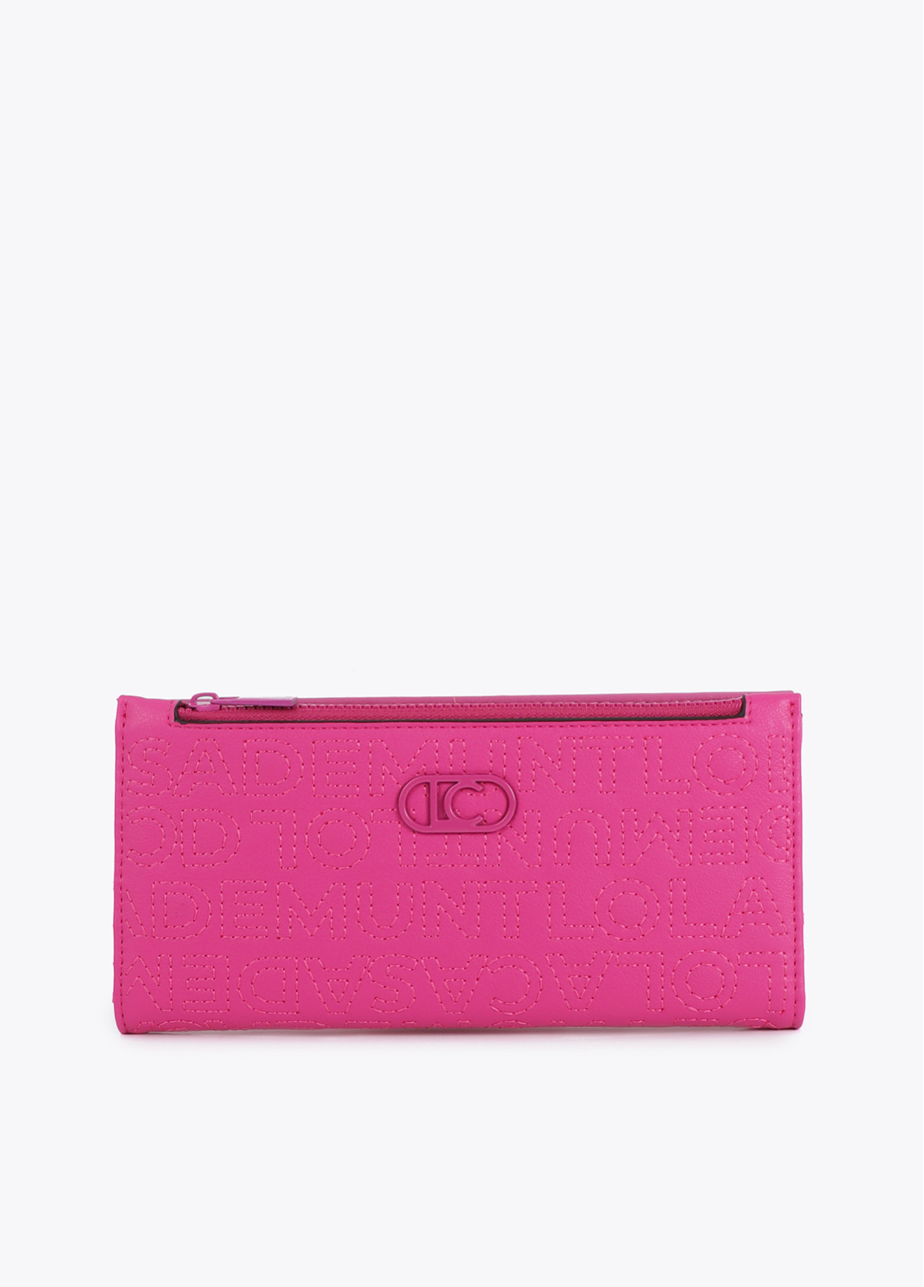 LOLA CASADEMUNT LS2612004 Cartera pespuntes logo FUCSIA