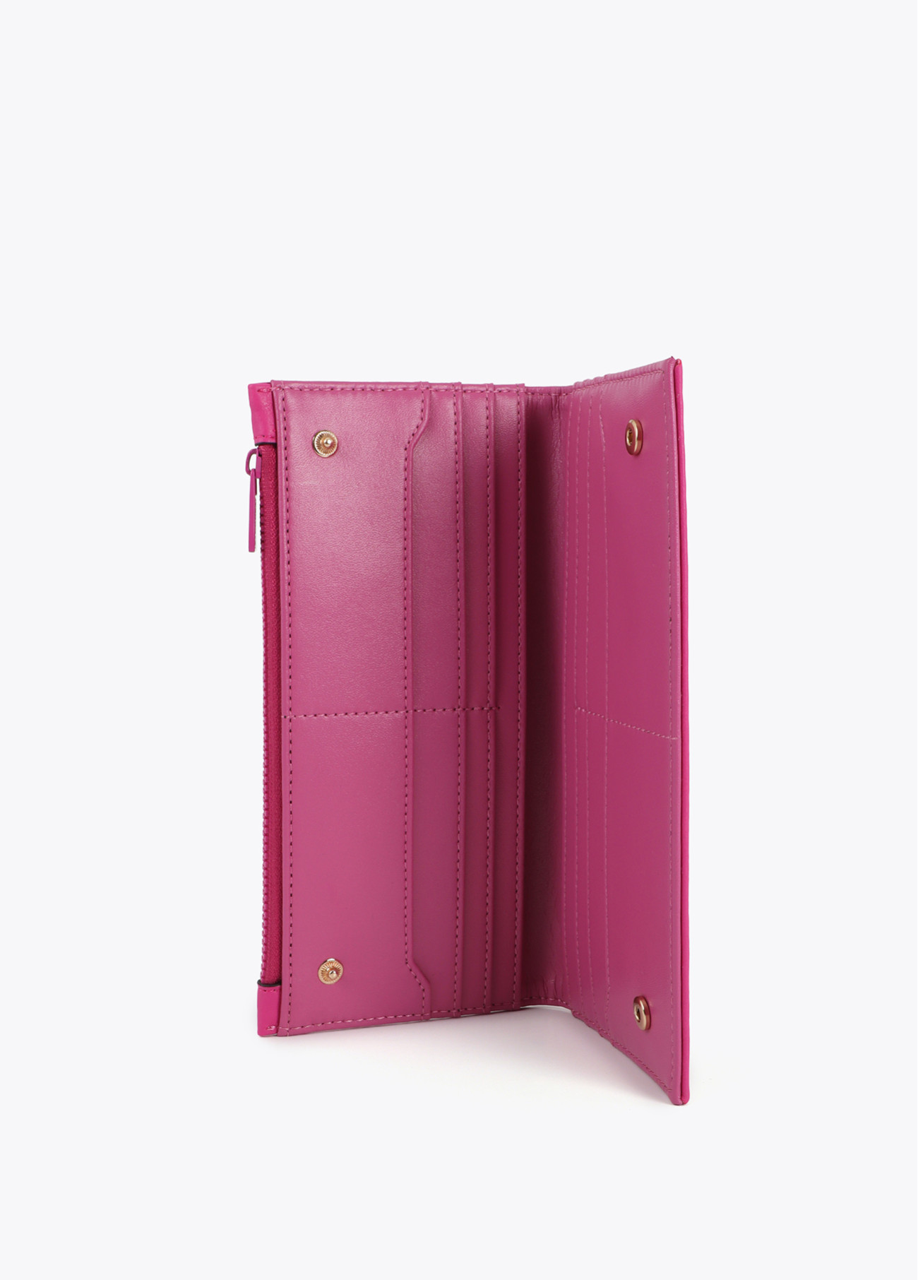 LOLA CASADEMUNT LS2612004 Cartera pespuntes logo FUCSIA - Imagen 4