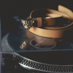 LOLA CASADEMUNT MS2606002 Cinturón hebilla leopardo personalizado TOFFEE