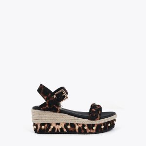 LOLA CASADEMUNT LS2605043 Cuña con tira trenzada y detalles dorados