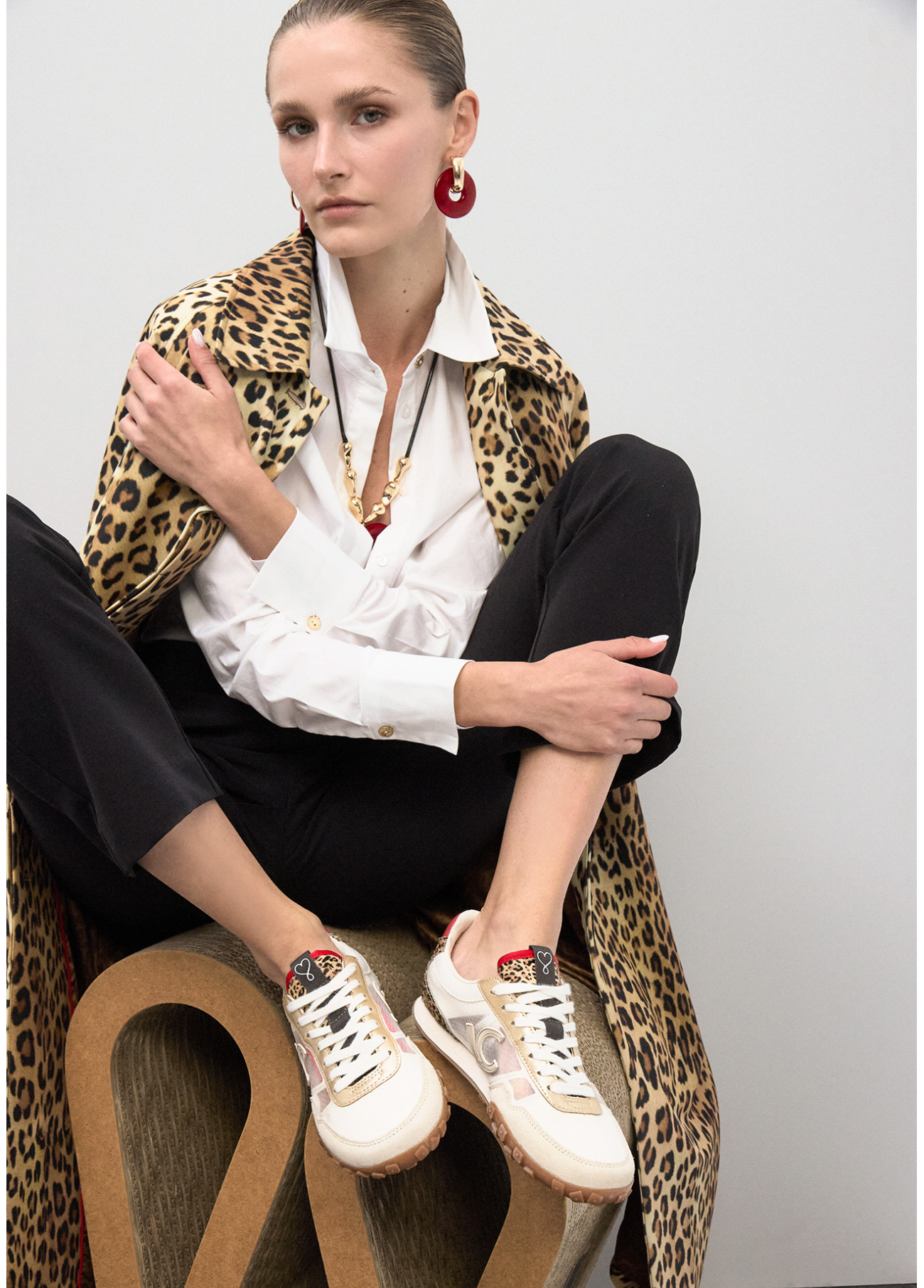 LOLA CASADEMUNT LS2605037 Deportiva en rejillas y diferentes tejidos CRUDO-MULTICOLOR - Imagen 2