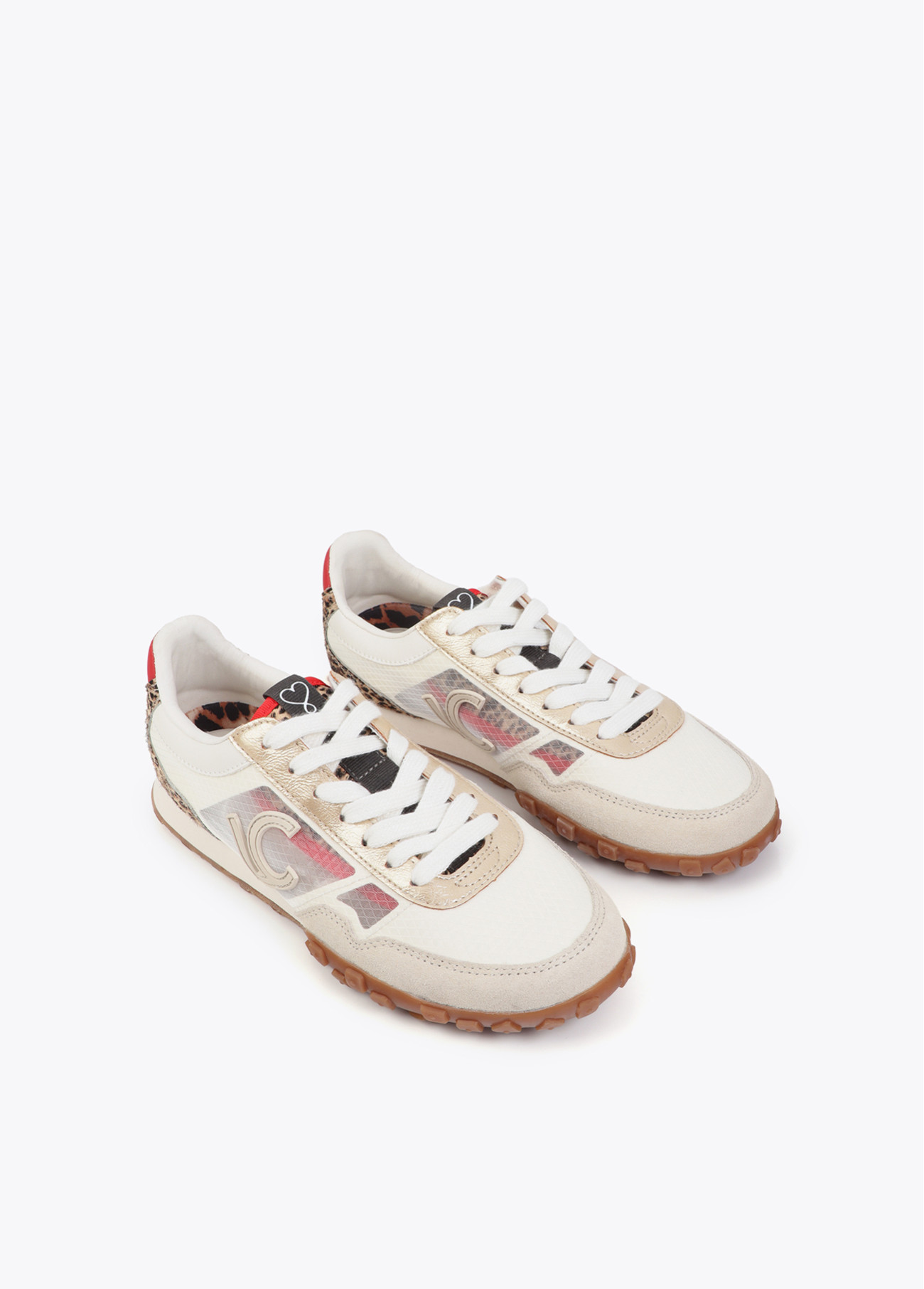 LOLA CASADEMUNT LS2605037 Deportiva en rejillas y diferentes tejidos CRUDO-MULTICOLOR - Imagen 3