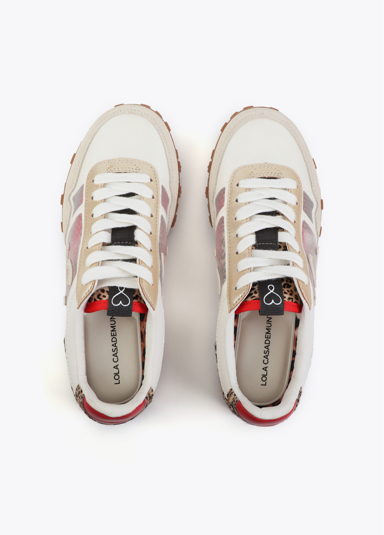 LOLA CASADEMUNT LS2605037 Deportiva en rejillas y diferentes tejidos CRUDO-MULTICOLOR - Imagen 5