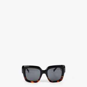 LOLA CASADEMUNT LS2609009 Gafa de sol de forma rectangular combinada MARRON-ROJO