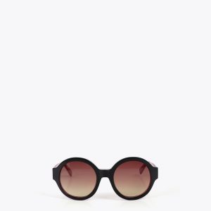 LOLA CASADEMUNT LS2609006 Gafas de sol en forma redonda en tonos bicolor NEGRO-ROSA