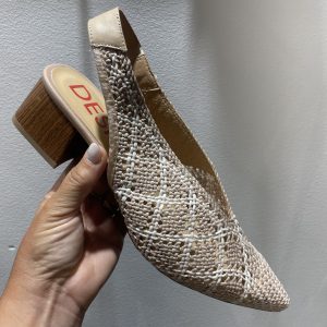 Desiree PRAGA7 Destalonado trenzado con tacon 4 cm COMBINADO TIERRA