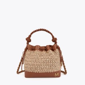 LOLA CASADEMUNT MS2604012 Judas combinada rafia y efecto piel MARRON